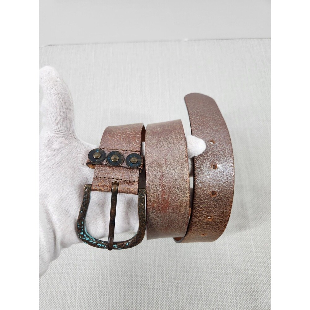 Fabio Corti Medium Distressed Leather Belt Men Multi Color Boho Hippie